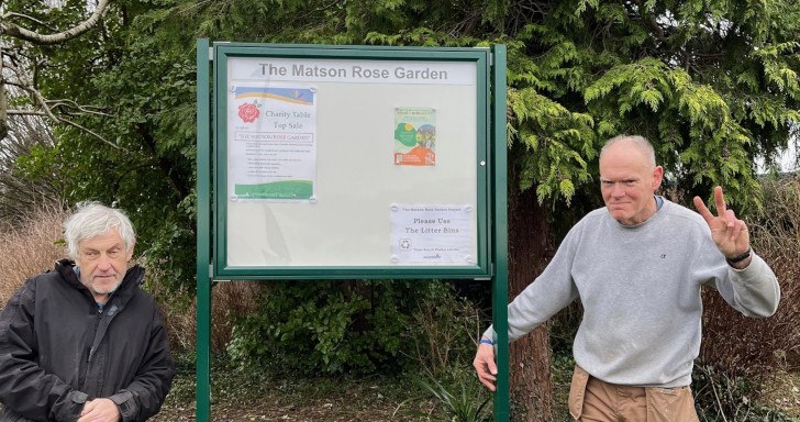 New notice board for rose garden